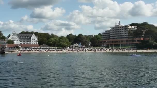 Flensburg Germany August 2023 View Sea Beach Germany Denmark — Stock Video