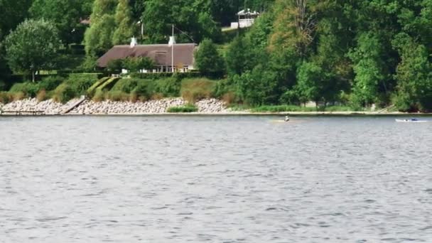 Flensburg Deutschland August 2023 Blick Vom Meer Auf Das Ufer — Stockvideo