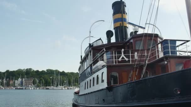 德国弗伦斯堡 7月27日 亚历山德拉 号客轮在1908年建造 配有蒸汽机 — 图库视频影像