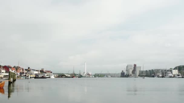 Flensburg Germania Iulie 2023 Portul Orașului Într Însorită Vară — Videoclip de stoc