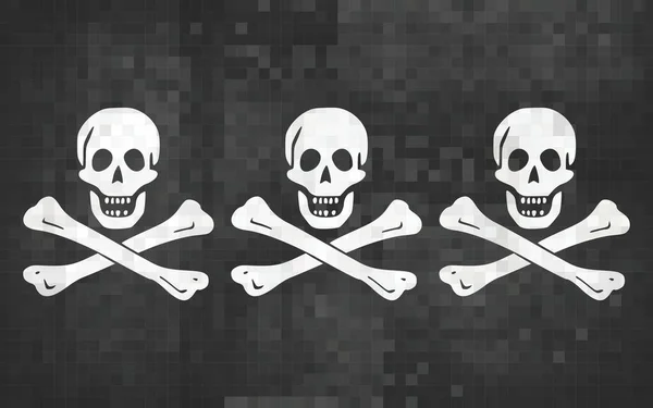 Bandeira Pirata Ilustração Christopher Condent Pirata Mosaico Texturizado Fundo —  Vetores de Stock