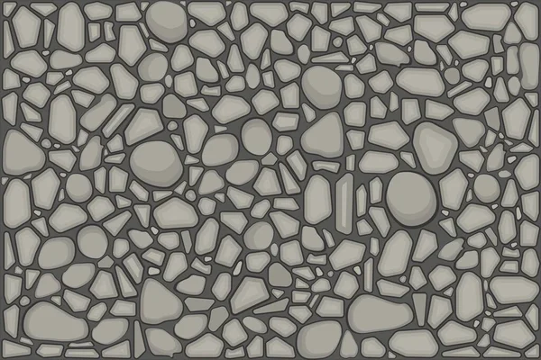 Abstract Mosaic Stonewall Illustration Gray Stone Vector Background — Vettoriale Stock