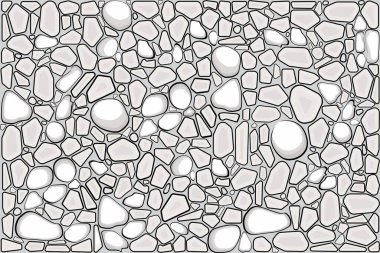 White Stone Vector Background - illustration, Abstract mosaic stonewall