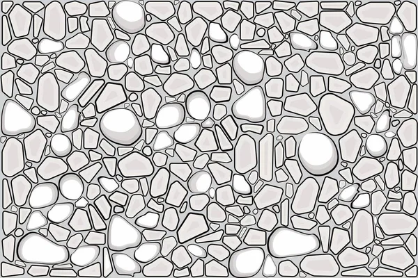 White Stone Vector Background Illustration Abstract Mosaic Stonewall — Vetor de Stock