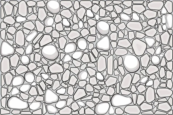 White Stone Vector Background Εικονογράφηση Αφηρημένο Ψηφιδωτό Πέτρινο Τοίχο — Διανυσματικό Αρχείο