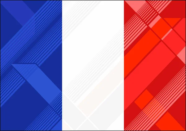 Диагональный Градиентный Флаг Франции Иллюстрация Абстрактный Футуристический Флаг Франции — стоковый вектор