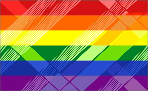 Bandera Orgullo Gay Diagonal Gradiente Ilustración Bandera Arco Iris Abstracta — Vector de stock