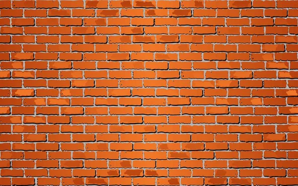 Lucido Muro Mattoni Arancio Ruggine Illustrazione Bruciato Sfondo Astratto Arancione — Vettoriale Stock