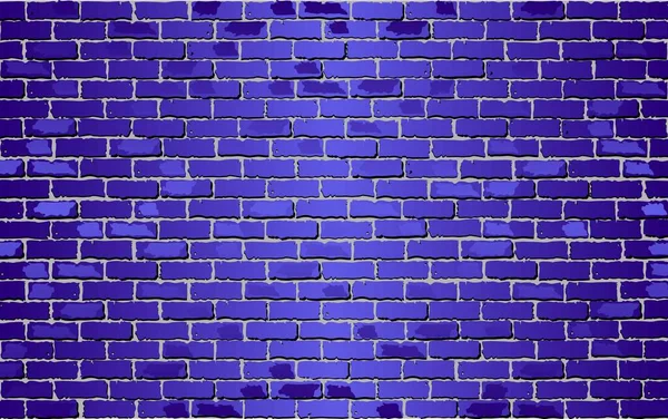 Indigo Blue Brick Wall Illustration Abstrakter Vektorhintergrund — Stockvektor