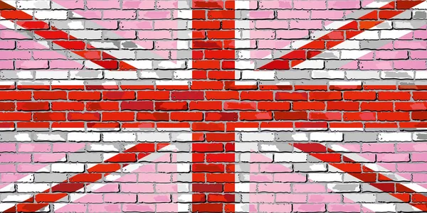 Gay Pride Flagga Storbritannien Illustration Flagga Storbritannien Tegel Stil — Stock vektor