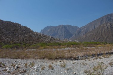 La Huasteca National Park, Monterrey, Nuevo Leon, Mexico View of the Park, blue sky and rocky mountains