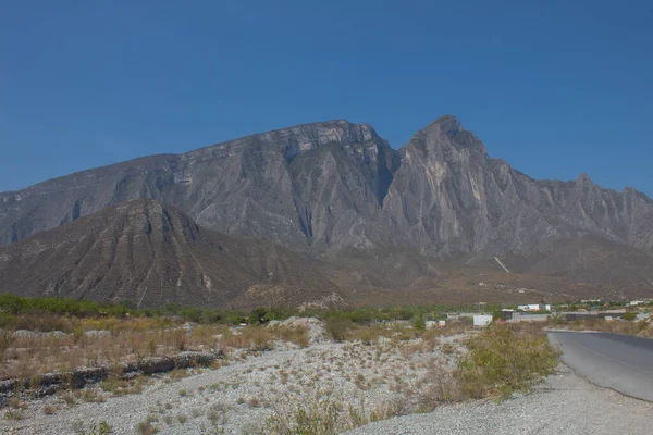 La Huasteca National Park, Monterrey, Nuevo Leon, Mexico View of the Park, blue sky and rocky mountains