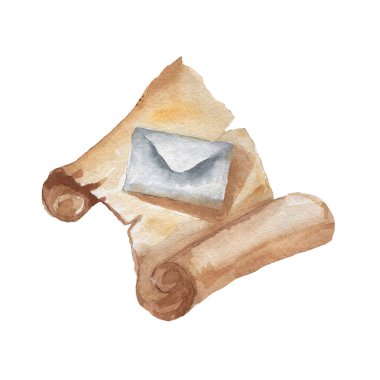 Cadı şapkası suluboya el çizimi orman peri masalı mantarları ve beyaz arka planda ayrı ayrı cadılık büyüsü bırakır.