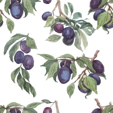 Yapraklı bir dalda erik sulu meyve suyu sulu meyve suyu ve vejetaryenlik.