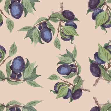 Yapraklı bir dalda erik sulu meyve suyu sulu meyve suyu ve vejetaryenlik.