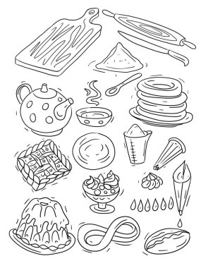 Easter cakes baking tea dishes 