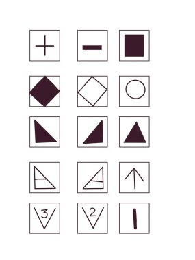 Örgü örme ve tığ işi kalıpları simgeler sütunlar yarım sütun simgeleri döngülerin beyaz arkaplan tırnak tanımlaması üzerine ayrı çizilmiş el simgeleri