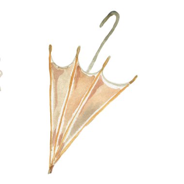 Sonbahar sıcacık giysileri mantar yaprakları balkabağı turtası elle çizilmiş suluboya çizimi