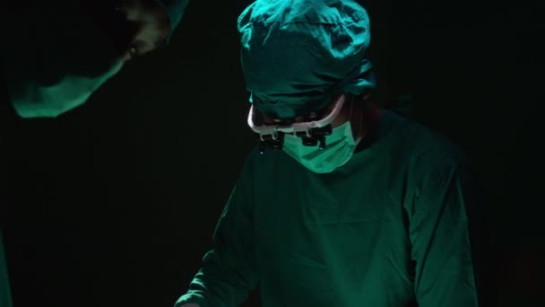 Bir Grup Doktor Cerrah Hastane Tıbbi Acil Servis Uzman Cerrahi — Stok video