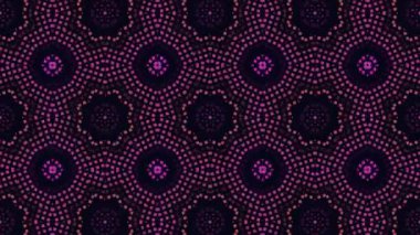 Soyut arkaplan. Kaleydoskop diyagramı. Çok renkli animasyon deseni. Soyut kaleydoskop arkaplanı. Renkli kaleydoskop çiçeği dikişsiz döngü canlandırması