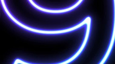 En iyi 10 geri sayım, 10 'dan 0' a kadar neon ışıklı sayılar, siyah arkaplanda lazer neon ışınları beliriyor ve ileri doğru uçuyor..