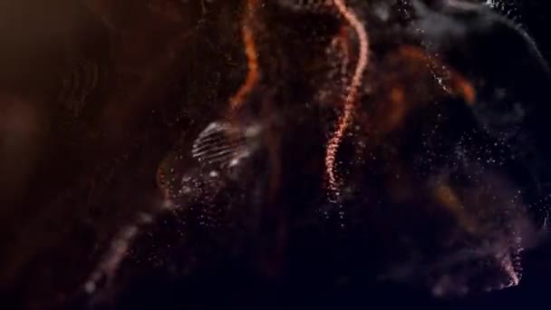 Dış Uzayın Grafiksel Animasyonu Galaksi Yıldız Kümesi Nebula Renkli Kahverengi — Stok video