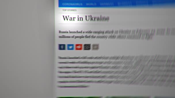 Háborús Animációs Hírcsatornák Szerte Világon Friss Hírek Globális Médiában Oroszországi — Stock videók