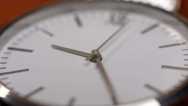 Close Extremamente Rotação Segunda Mão Relógio Filmagem Vídeo Relógio Tiro — Vídeo de Stock