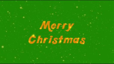 Altın yazılı, yeşil arka planlı ve altın parıltılı Mutlu Noeller.