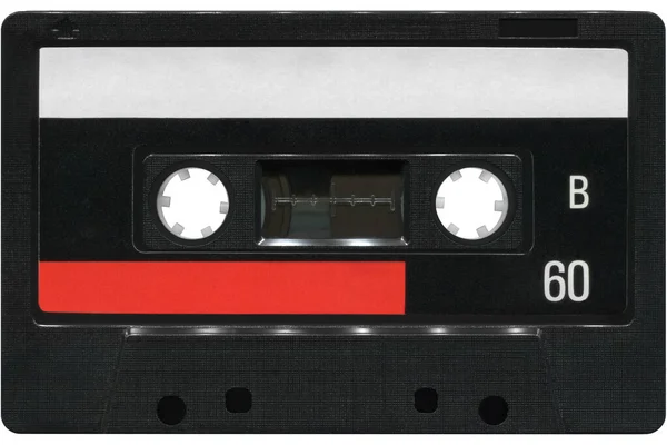 Audio Cassette Tape High Resolution Isolated White Background — Stock Photo, Image
