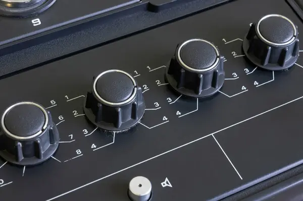 Analog Audio Controls Vintage Magnetic Tape Player — Stock Photo, Image
