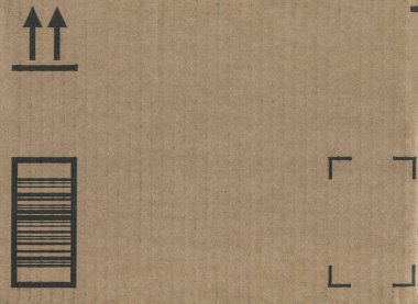 Nakliye sembollü karton kutu dokusu