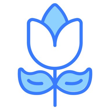 Gül, çiçek, çiçek Mavi Özet Basit Simge.