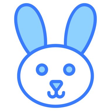 Tavşan, tavşan, hayvan Mavi Özet Basit Simge.