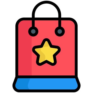 Paskalya alışverişi düz çizgi simgesi