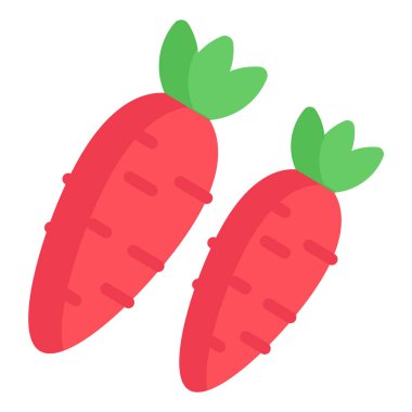 Havuç, sağlıklı düz çizgi simgesi 