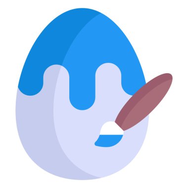 Yumurta yassı çizgi simgesi boyanıyor