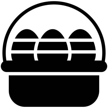 Paskalya sepeti, Paskalya yumurtası silueti, şekil simgesi.