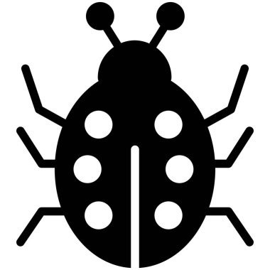 Uğur böceği silueti, Siyah şekil simgesi.