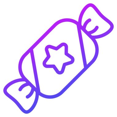 tatlı, şeker ince çizgi simgesi  