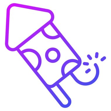 Havai fişek, ince çizgi simgesini kutla        