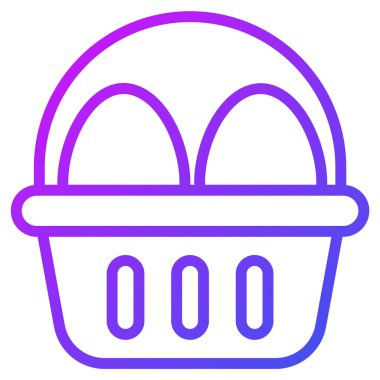 meyve, yemek sepeti ince çizgi simgesi             