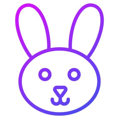 Tavşan, ince çizgi simgesi  