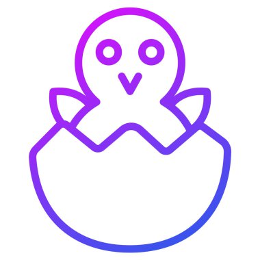 Kümes hayvanları, tavuk ince çizgi simgesi  