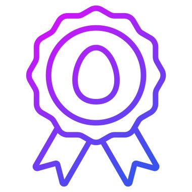 Paskalya rozeti ince çizgi simgesi  