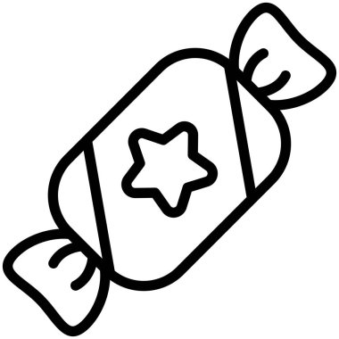 tatlı, şeker ince çizgi simgesi  