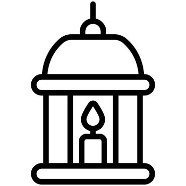 mum, fener ince çizgi simgesi  