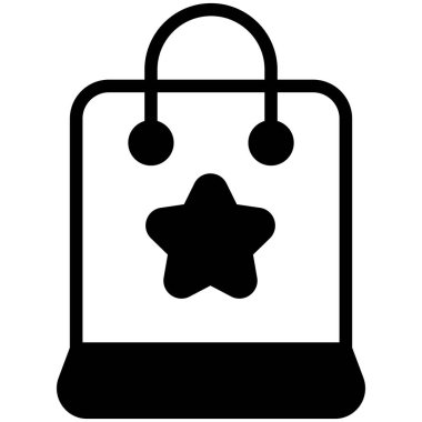 Paskalya alışverişi düz çizgi simgesi