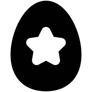 Paskalya yumurtası, düz çizgi simgesi        