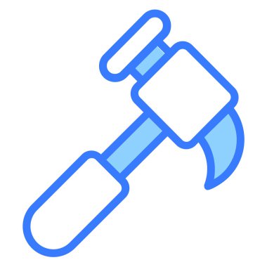 Çekiç Mavi çizgi vektör tasarımı